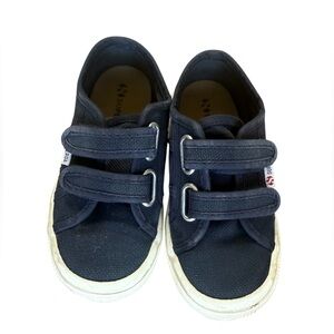 Superga Kids Dark Blue Velcro Sneakers size 10.5